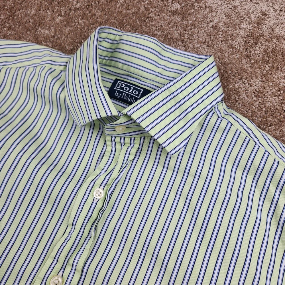 Polo Ralph Lauren Long Sleeve Button Shirt 16 1/2 34/35 Classic Fit Striped Pony
